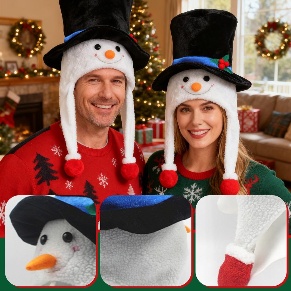 Funny Christmas Hat Christmas With Snowman Earflap Christmas Party Hat Funny Snowman Hat Navidad Props New Year
