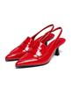Pennyplate Women'S Stiletto Slingback Heels Glossy Red