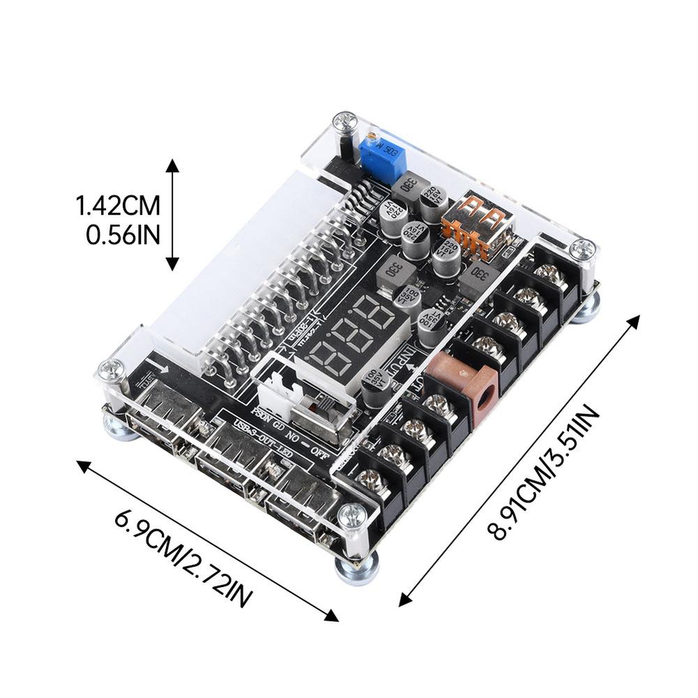 1pc For 20/24Pin For ATX Power Adapter Board Power Supply Module Adjustable Voltage Instrument Parts Accessories