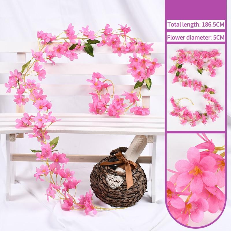 Artificial Violet Vine Wall Hanging Flowers Simulated Rose Fake Flowers Garden Wedding Scene Party Arch Garland Decorations