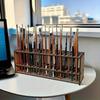 67Holes Wall Mount Premium Wooden Brush Holder Artist Desk Organizer Pencil Paint Brushes Display Storage Box Paint Brush Holder