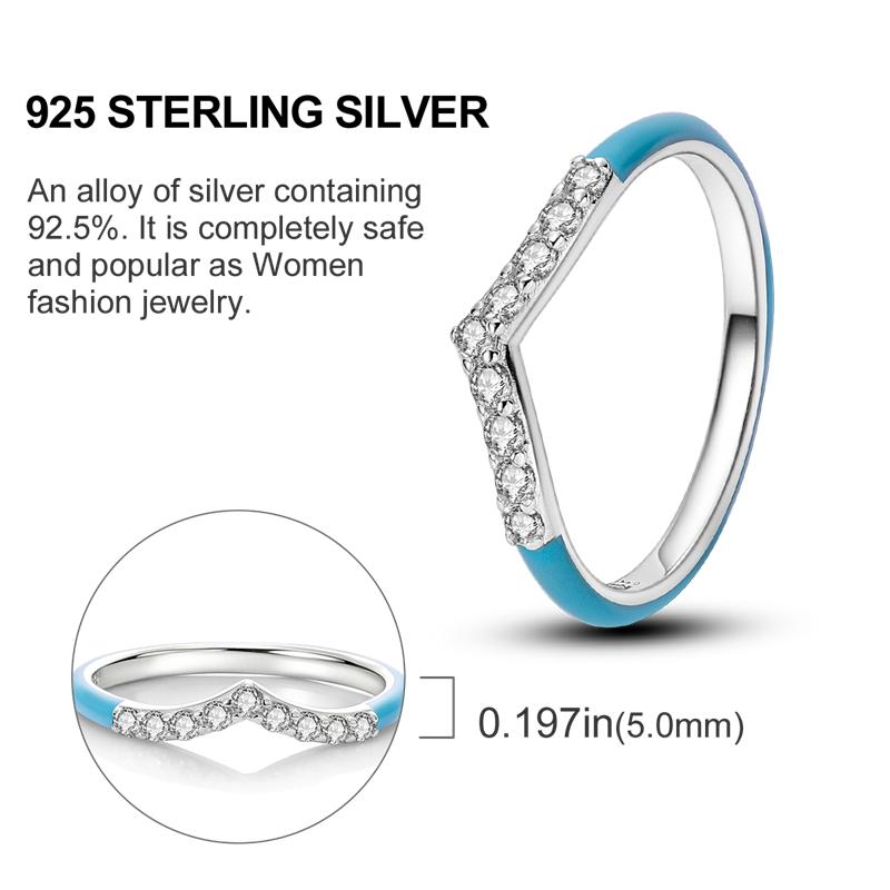 Originální stříbrný prsten 925 Barevné diamanty Zirkony Prsten na prst Pro ženy Šperky Svatební Zásnubní Dárek k narozeninám