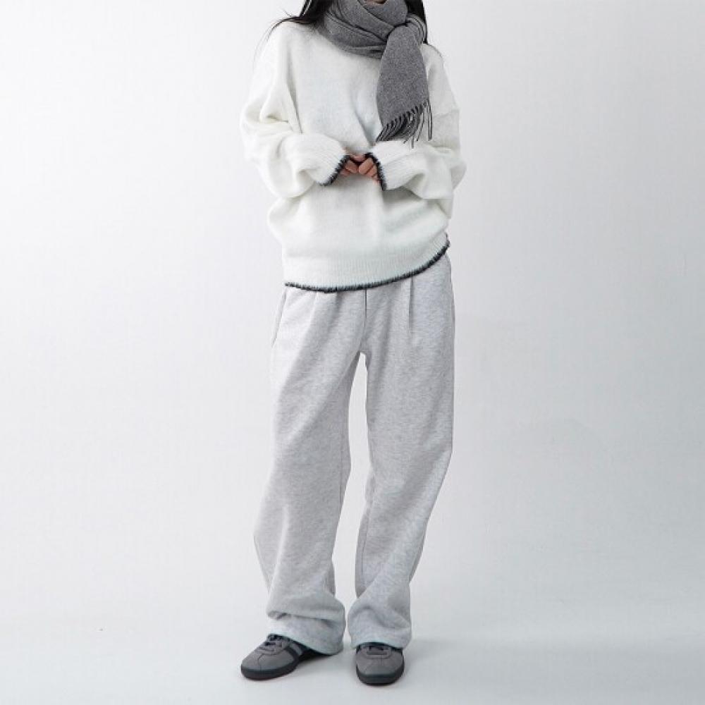 Onl 1 Women Fleece Pleated Wide Pants Training Pants