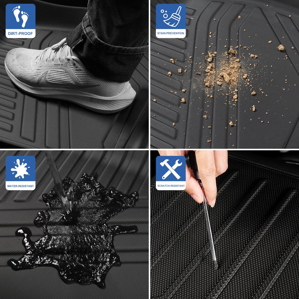 for Toyota Prius 2023 2024 Car Floor Mats Trunk Pad TPE 3D Auto Protect Waterproof Accessories Black