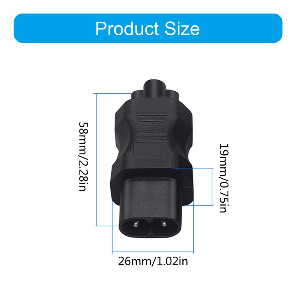 C5 Samice na C8 Samec Střídavý proudový adaptér IEC320 C5 Samice na C8 Samec Zásuvkový adaptér AC110V-250V