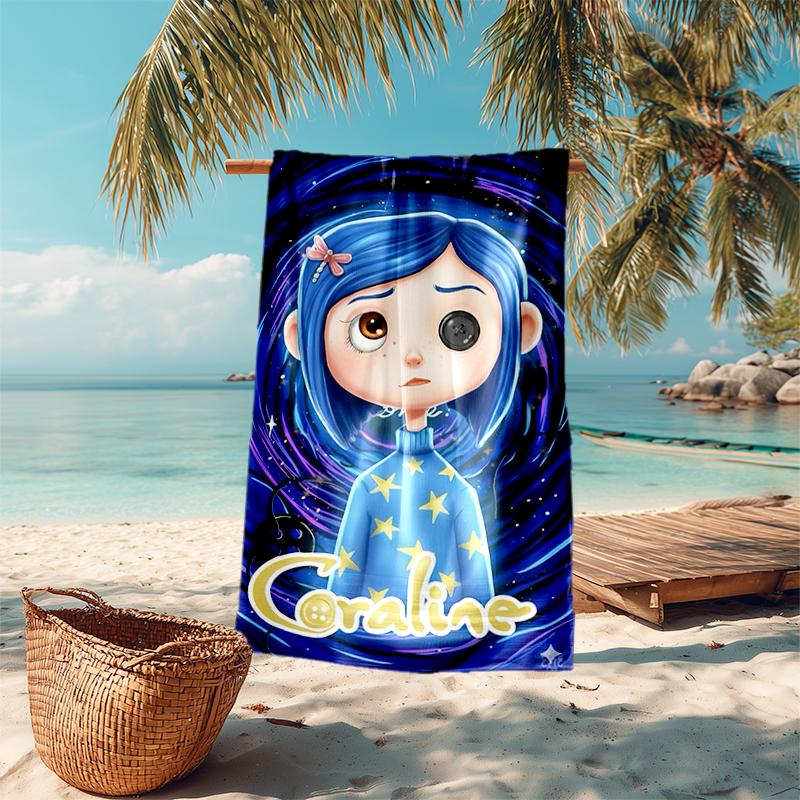 Coraline beach towel Outdoor camping Beach towel for vacation swim Outdoor pool Absorbent bath towel