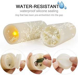 LED Votive Candle Lights Simulated Wax Finish Waterproof Remote Control Romantic Wedding & Graduation Home Decoration