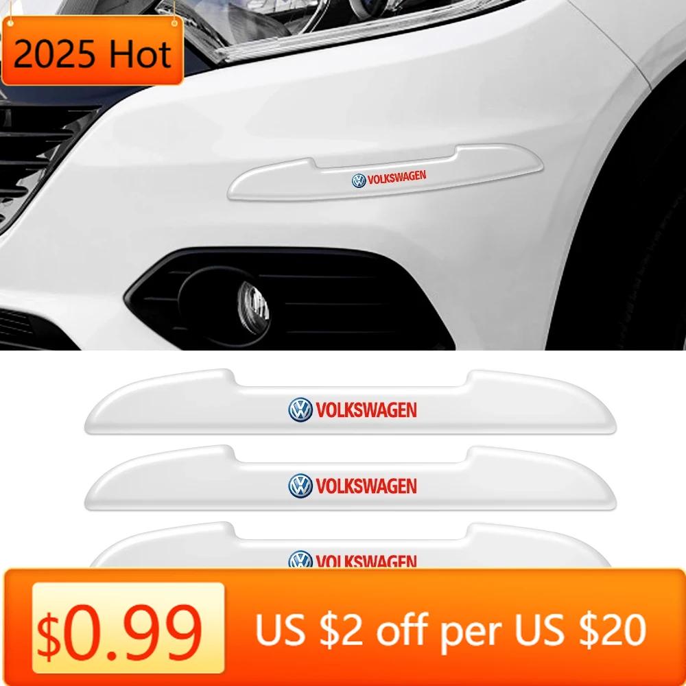 Hot 4pcs Transparent Car Door Anti-collision Protective Stickers Rearview Mirror Guard Decals For Volkswagen VW Golf Polo R Scir