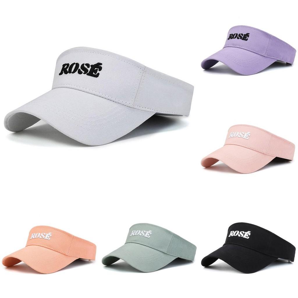 Letter Summer Rose Embroidery Baseball Cap Sporty Visor Cap Sun Gift Protection