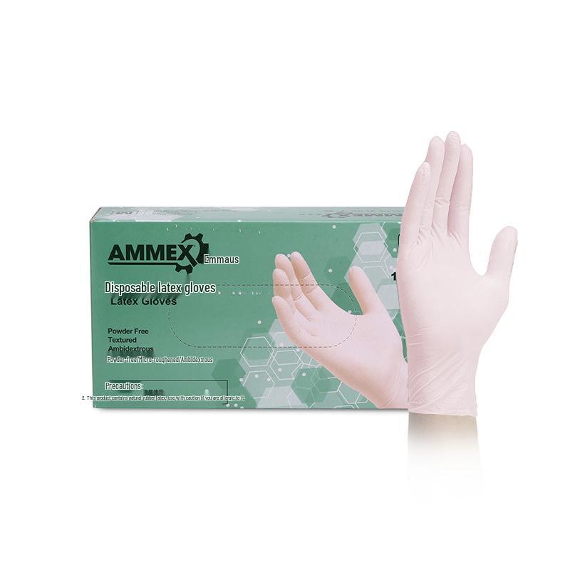 AimaSi Текстурированные латексные перчатки - Без талька, Одноразовые защитные резиновые перчатки для уборки дома TLFC-L