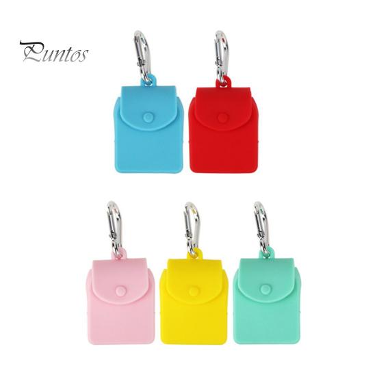 Mini Bag Keychain Storage Food Grade Soft Hangable Dustproof Silicone Travel Hook Design Portable Organizer Pouch Home Accessories