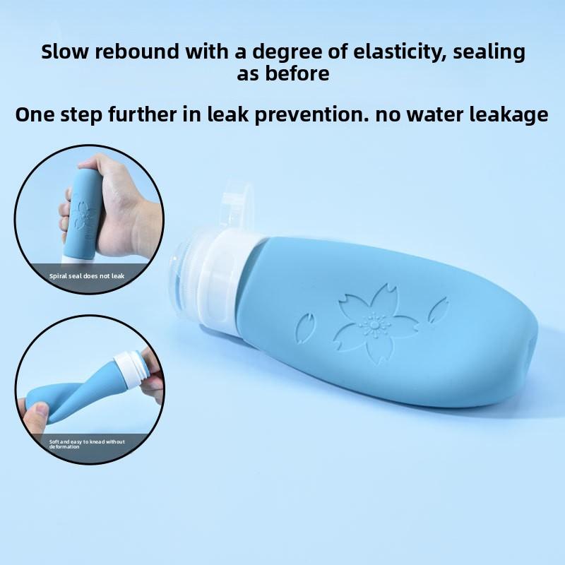 Cherry Blossom Silicone Dividing Bottle Set - Simple, Leak-Proof, Durable, Travel-Portable Silicone Dividing Bottle