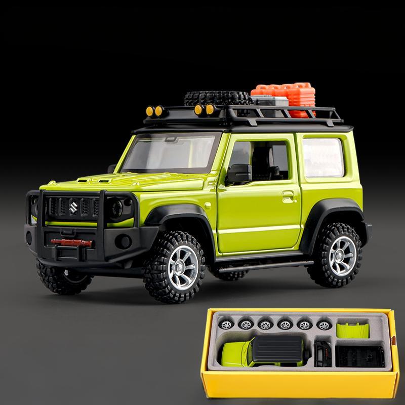 CCA 1:32 Suzuki Jimny Montážní edice Slitina Tlakově litý model Sestavit Auto Hračka Ozdoby Dekorativní Trendy Ozdoba Pro Kamaráda Dárek