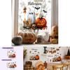 Halloween Pumpkin Ghost Candle Wall Decal Pvc Home Decor For Hallways And Entryways