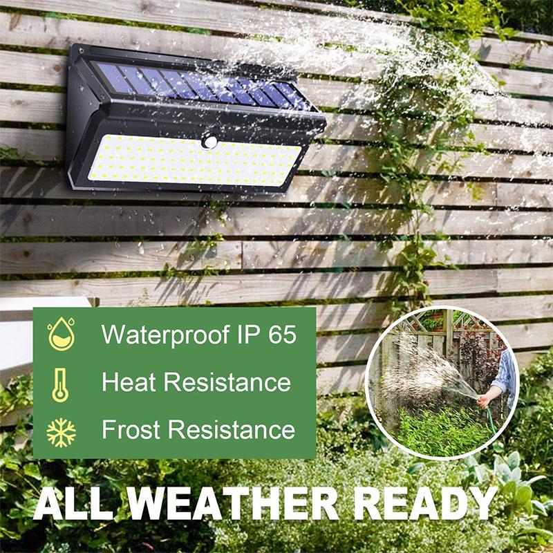 Dailu Anti-theft Solar Lights Outdoor 2000Lm IP65 Water Solar Motion Sensor Security Lights with Wide Angle for Patio Garden