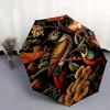 1pc bird flowersOpen/Close Umbrella-Windproof, Compact Travel Umbrella, Sturdy 8-Rib Shaft, Outdoor Accessory, 1093