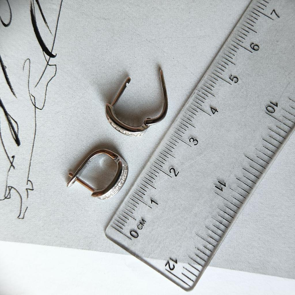 Серебряные серьги с фианитами (2184355)