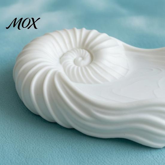Bedroom Vanity Accessory Nautilus Storage Tray for Living Room Entryway, Ocean Theme Desktop Organizer Modern Home Decor Accents Jewelry Keys