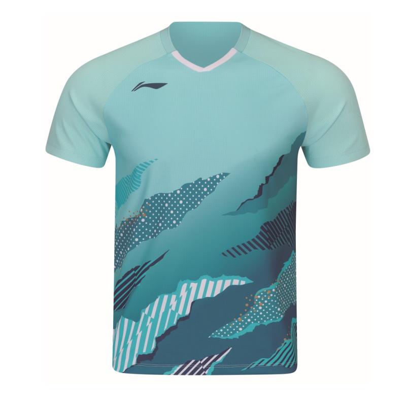 Li Ning Badminton Competition Collection Badminton Jersey Unisex Ice Refreshing Blue AAYW039-5
