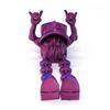 3D Printed Christmas Gnome Ornament Devil Horn Dwarf Figurine Fidget Toy with Movable Joints Articulated Elf Model Decoration