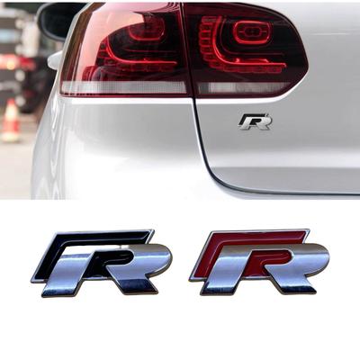 Kovová V-//W Rline Samolepka s emblémem Odznaky na zadní kufr Samolepky Pro R Line Golf 6 GTI CC Touran Touareg Polo