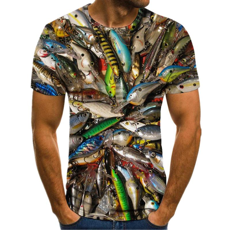 Men Leisure 3D Printing T Shirt Funny Fish Print Tees Men/Women T-shirt Hip Hop Streetwear Oversized Harajuku Tops