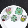 Funny Frog Brooch Charms for Accessories Men Lapel Pins Women Badge Boy Girl Bag Decorations Buckle Accessories Gifts
