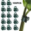 100pcs Garden Plant Clips Plastic Support Orchid Stem Clip for Vine Vegetables Flower Tied Bundle Branch Clamping Garden Tool