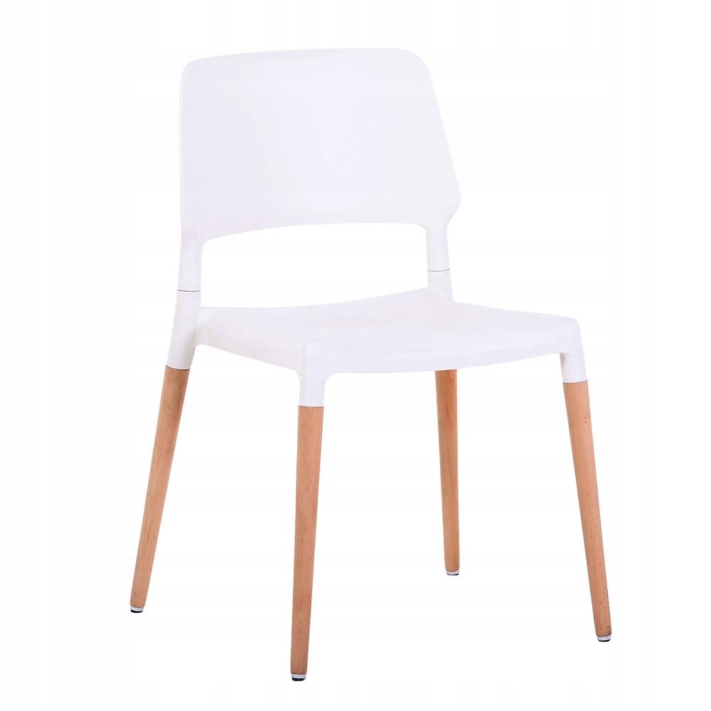 Modern TARCENTO chair white + wooden legs