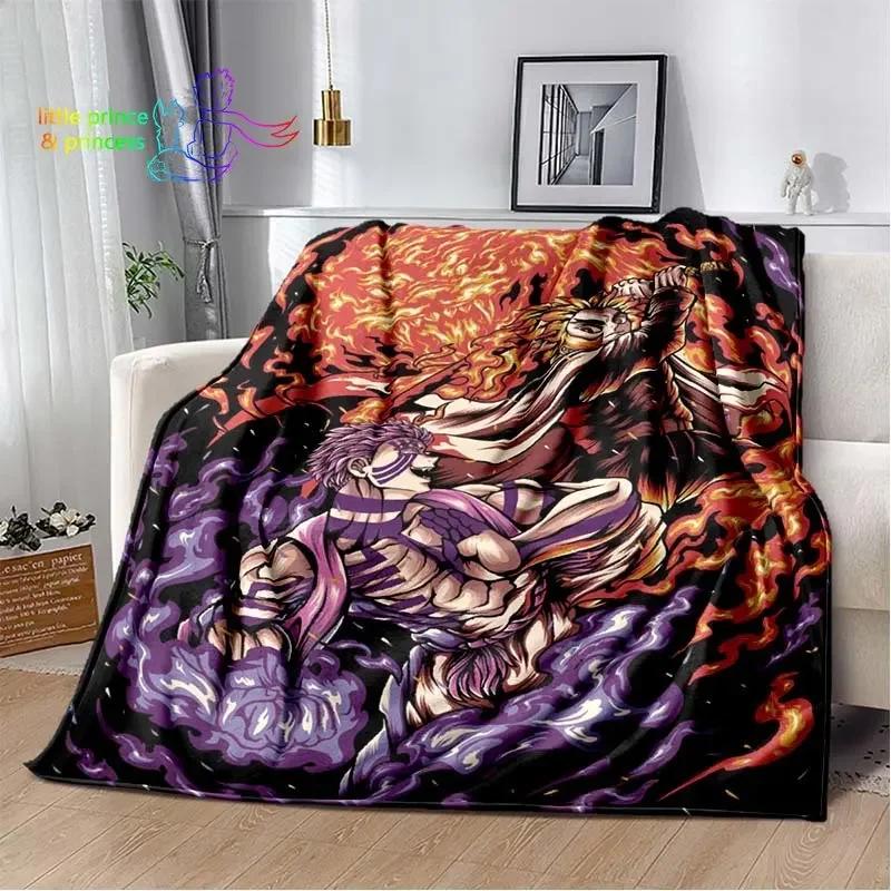 Rengoku Kyoujurou Demon Slayer Character Anime Blanket Lightweight Comfortable Soft Breathable Ultra Warm Blanket Bedding Travel
