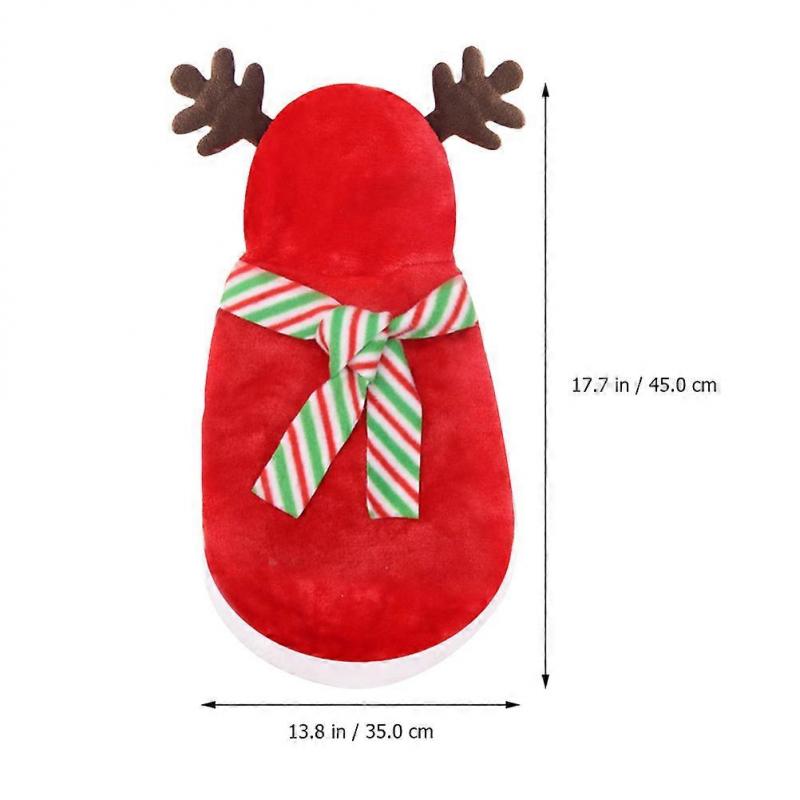 Christmas Pet Costume Dog Clothes for 1Set Puppy Cosplay Xmas Outfit with Scarf