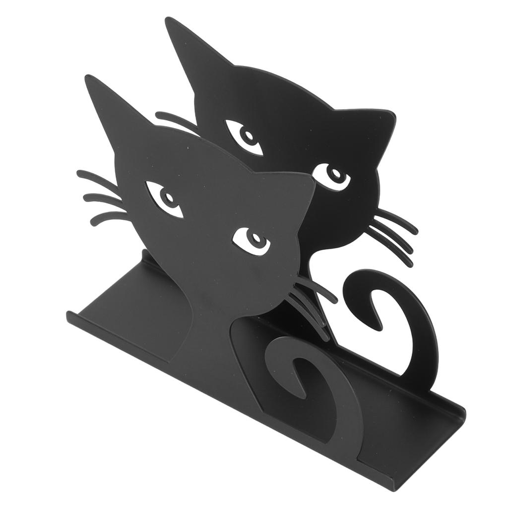 2pcs Metal Napkin Holder Innovative Hollow Out Cat Shape Paper Napkin Holder for Kitchen Hotel Resta