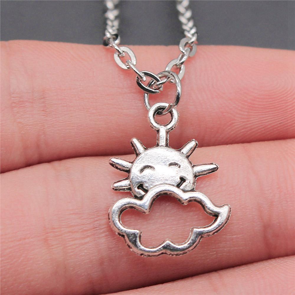 

Ожерелье с луной, звездой, солнцем и пентаграммой на шею, 43 см, цепочка для детей, распродажа ювелирных изделий, распродажа товаров A11-1pcs-20x17mm