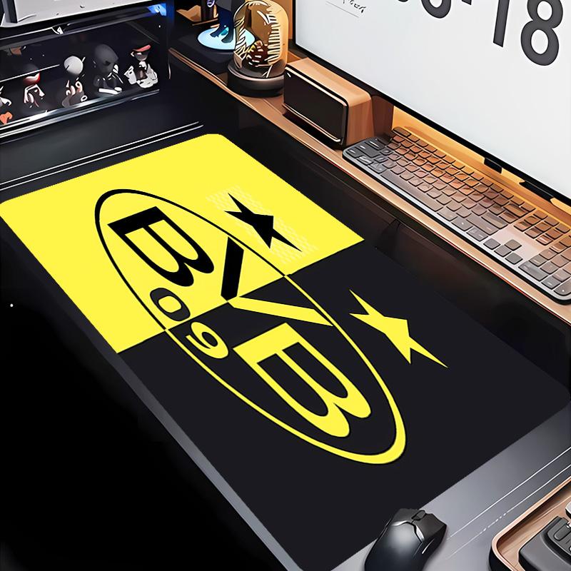 Borussia Dortmund Theme Premium Non-slip Mouse Pad with Stitched Edges,Durable Rubber Material,for Desktop & Gaming Great Gifts