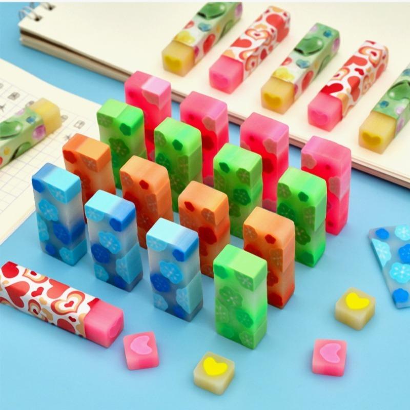 1Pc Cute Erasers Wholesale Fun Sakura Rubber Pencil Writing Correction Gift for Student School Stationery Supplies