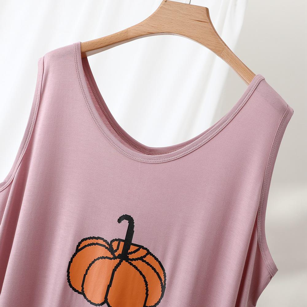 2026 Women's Summer Sleeveless Pajama Dress: Loose, Plus-Size, Printed Loungewear for Home or Outdoor Wear.