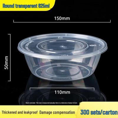 Disposable Round Plastic Meal Boxes with Lids