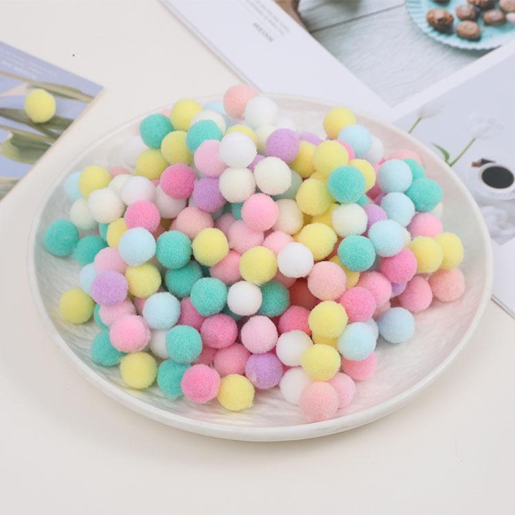 10-30Mm Mix Pompom Kleine Pluizenbol Pluizig Hoge Elasticiteit Zachte Pompons Diy Pom Pom Kinder Speelgoed Knutselmateriaal Huis Bruiloft Decoratie 25mm 100Pcs