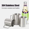 Kubek Kempingowy 200ml/300ml/400ml ze Stali Nierdzewnej Kubek na Wodę Kubek do Herbaty Kubek do Kawy ze Składanymi Uchwytami na Kemping Piesze Wycieczki Outdoor