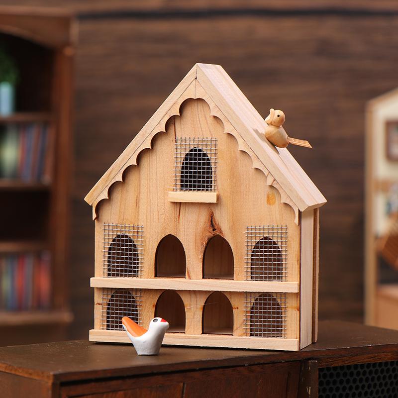 

1/12 кукольный домик миниатюрная модель птичьего домика кукольный домик мини-украшение для сада фей кукольные домики аксессуары для микросцены орнамент United States