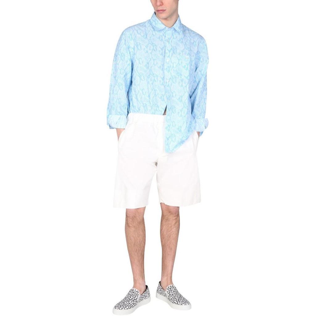 Kenzo Shirts Men's Blue Pointed Collar Moderate Other FC55CH4019S8-69