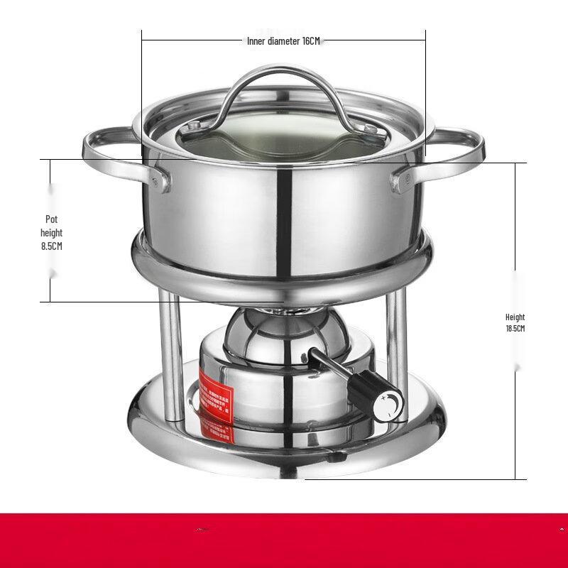Wotuo Single Person Stainless Steel Mini Hot Pot