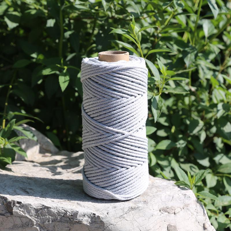 2 mm farbiges Baumwollfadenseil für selbstgemachte dekorative geflochtene Wandteppiche