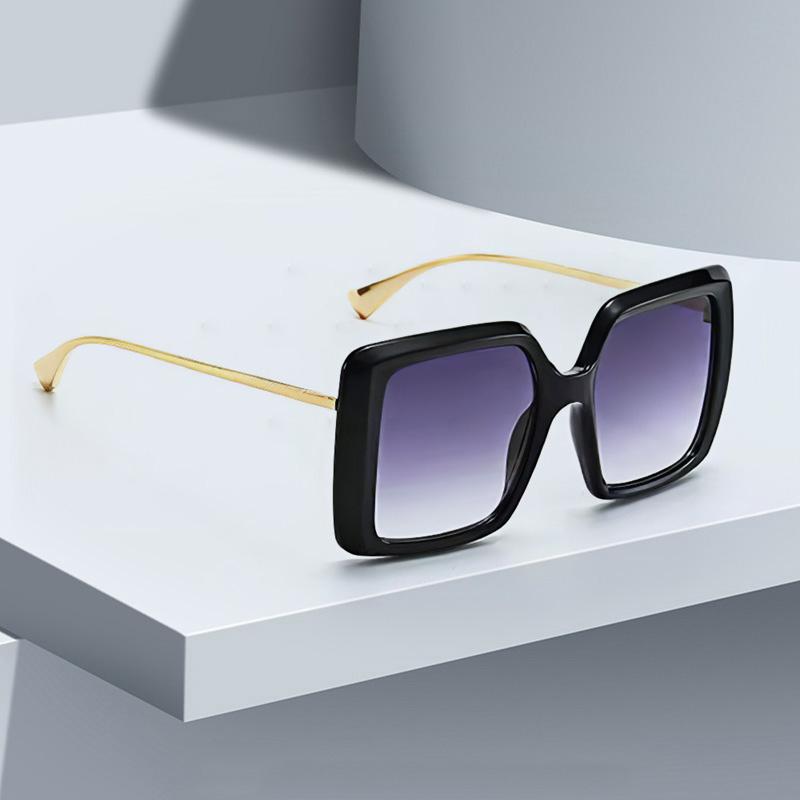 Vintage Trendy Sunglasses For Women Metal Frame Multi-Color Gradient Fashion Glasses For Women Gifts For Friend Glasses Women