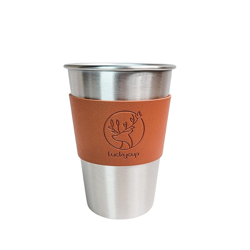 

304 Stainless Steel Camping Cup – Heat-Resistant, Anti-Scalding with Sleeve, Perfect for Outdoor Beer, Coffee, and Water 350ML
