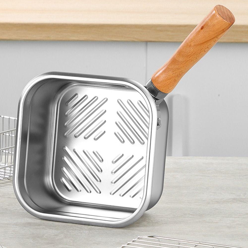Stainless Steel French Fries Holder Nonstick Fryer Basket Multipurpose Deep Fryer Pot  Cookware