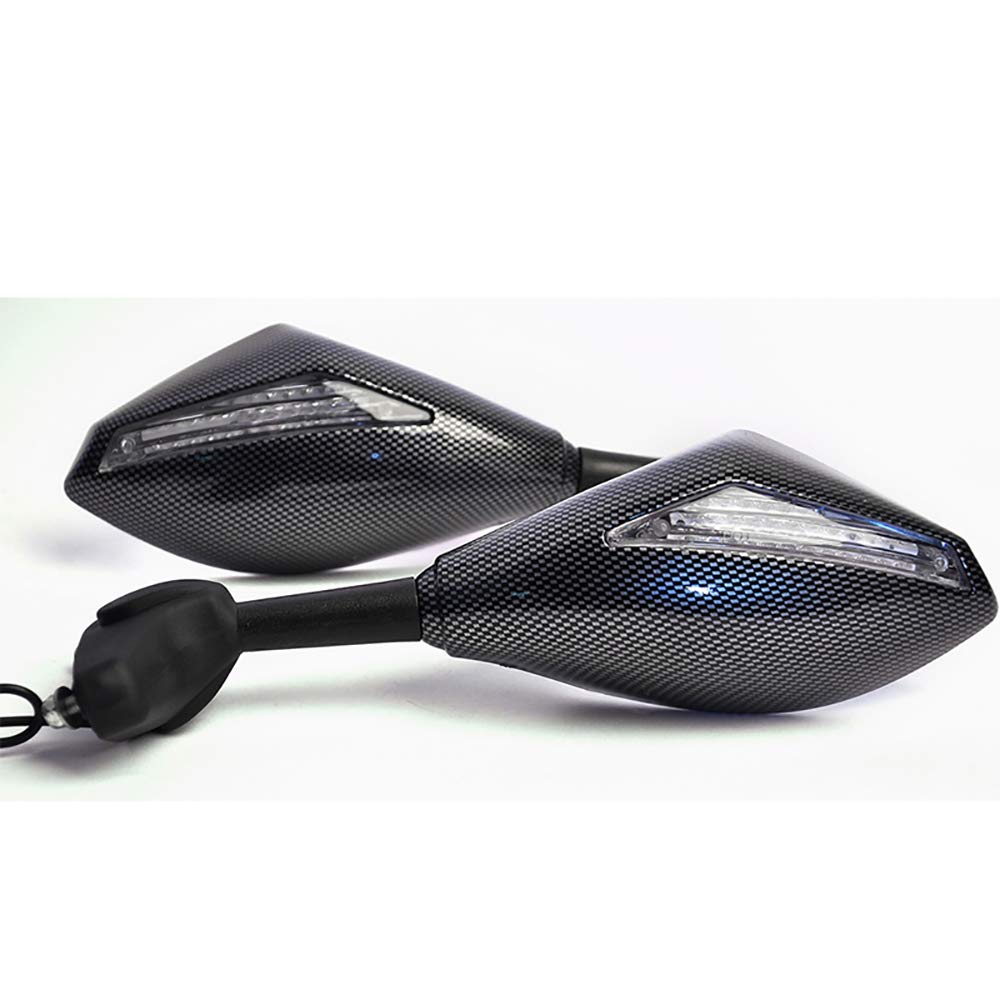 ONGMEIL Motorcycle Rear Mirror LED Turn Signals for GSXR 600 750 1000 1100 GSF 1200 Hayabusa Gsx1300R