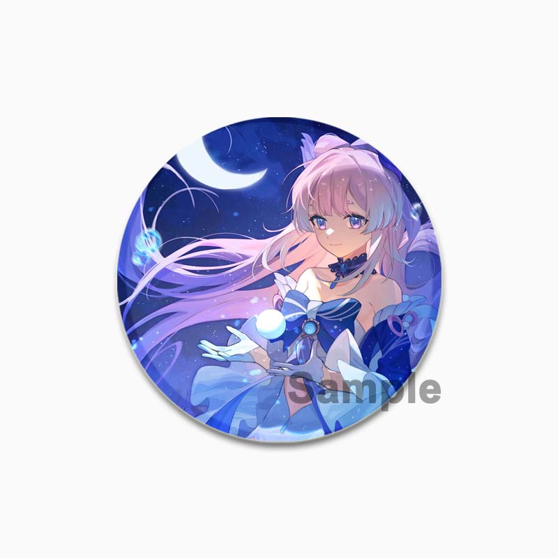 32/44/58MM Alloy Pins for Backpack Hat  Icon Cartoon Brooch  Genshin Impact Pin Fashion Jewelry Accessory