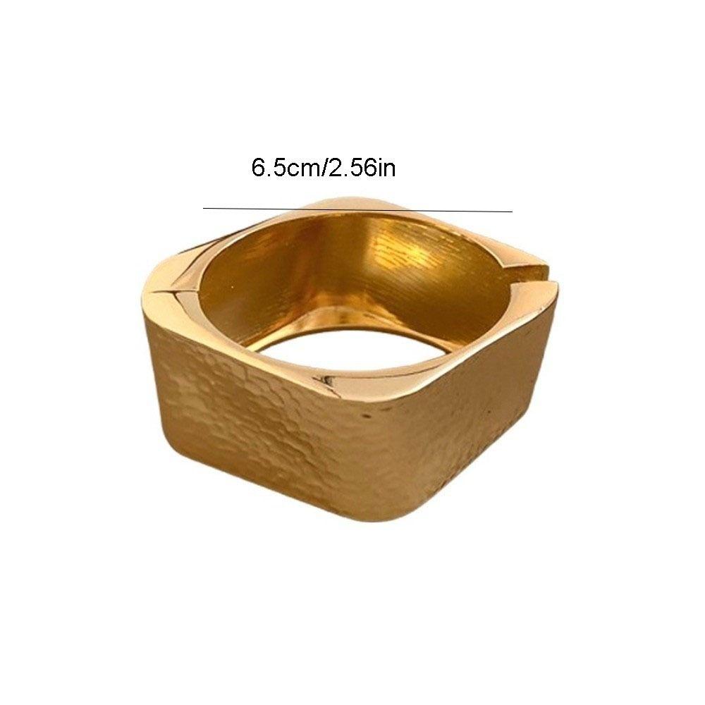 Zinc Zinc Zinc Alloy Metal Bracelet Geometry Wide Side Bangle Retro Open Bangle Gift