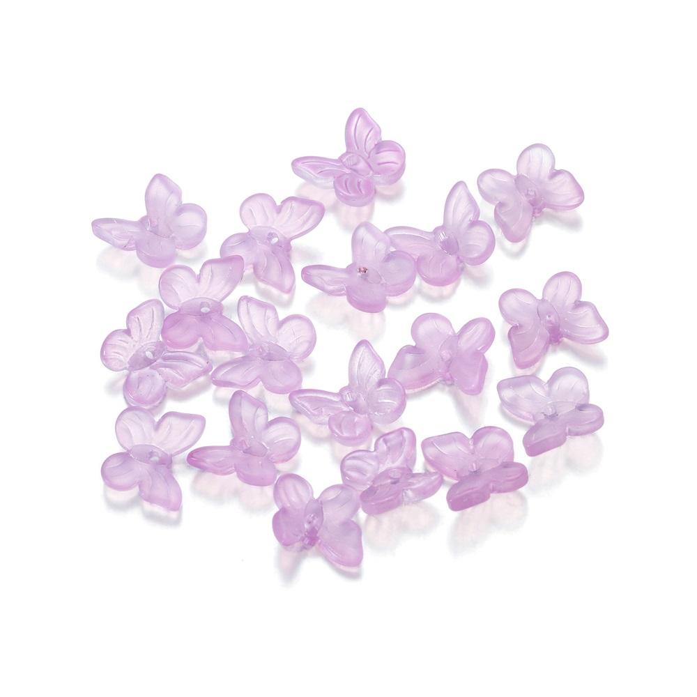 50pcs/bag Mixcolour  Butterfly Shape Glass Bead Seed Beads Loose Beads Bracelet For DIY Jewelry Making Finding Accessories